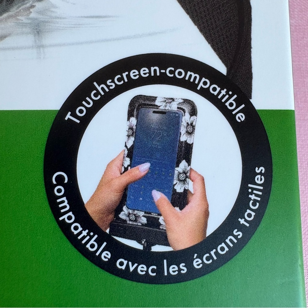 Kate Spade Waterproof Phone Holder Pouch Black and White Daisy NWT - Picture 5 of 6